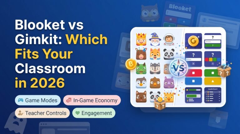 Blooket vs Gimkit classroom quiz platform comparison chart